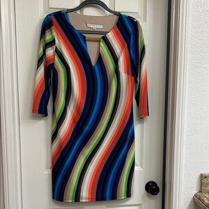 Trina Turk Multicolor Striped Mini Dress